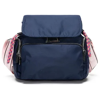 Темно-синяя женская сумка-мессенджер с розовым ремнем на одно плечо, женская сумка Через плечо, Нишевая женская сумка для пригородных поездок, Европа и Америка