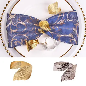 Шелковая салфетка Декоративный металлический ремешок из листового золота и серебра Элегантный обеденный Стол Для украшения дома в западном ресторане