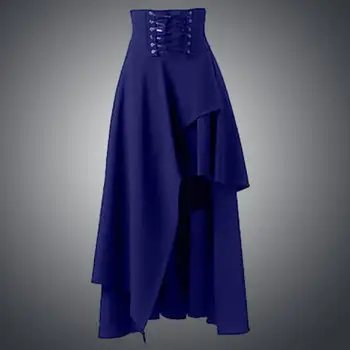Юбка для косплея, винтажные макси-юбки для женщин, мягкие дышащие костюмы для косплея с подолом на Хэллоуин, женское платье